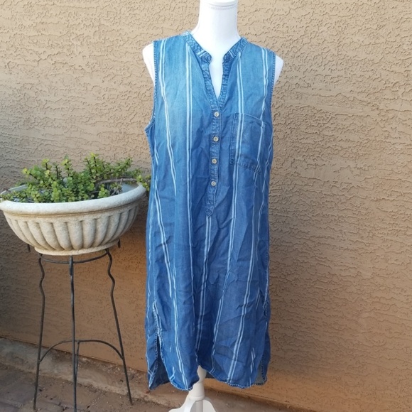 cloth & stone Dresses & Skirts - Cloth and Stone Denim Hi-Lo Tunic dress size L